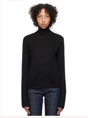 ANINE BING Black Lia Turtleneck